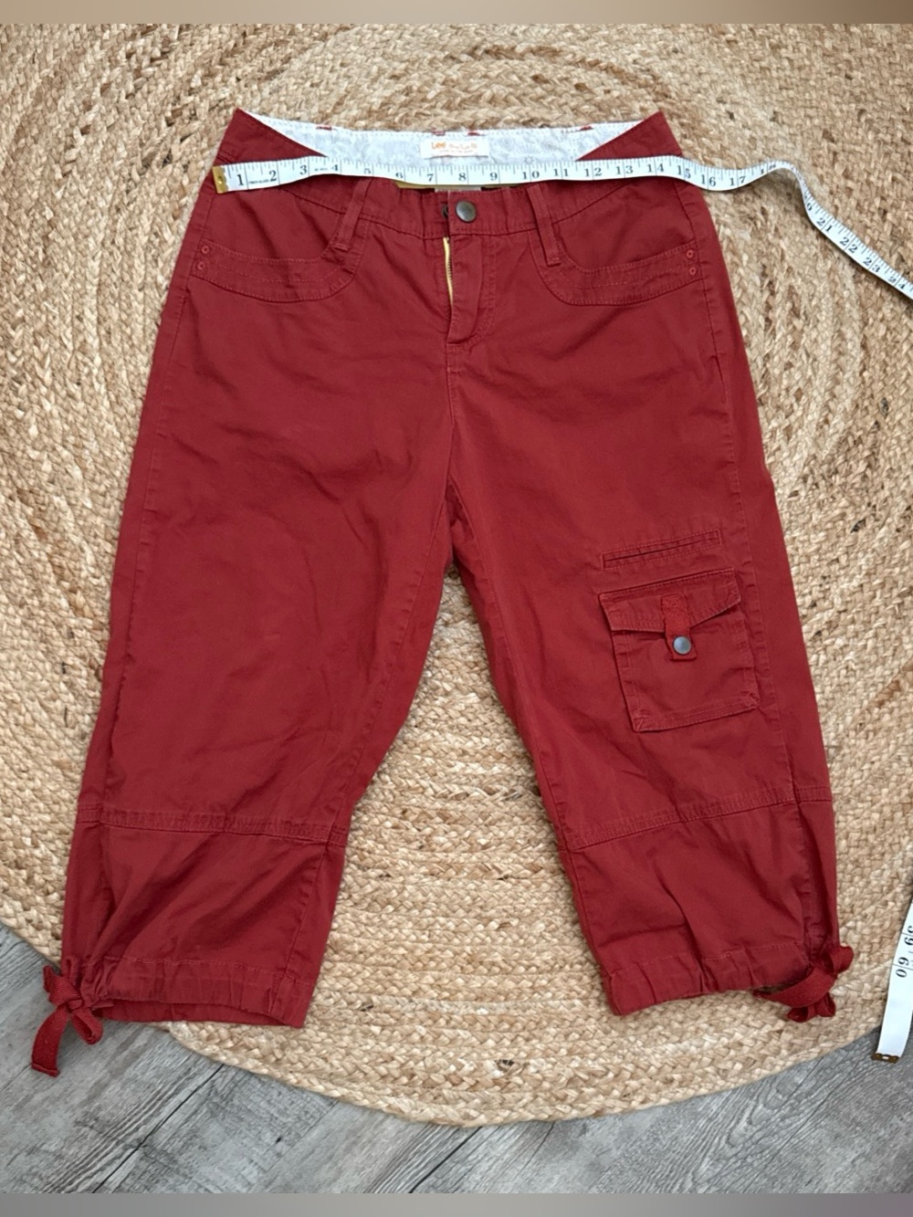Lee Women's Rust Red Waistband Shorts
